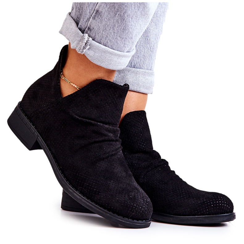 PS1 Stivali increspati traforati Black Cynthia nero
