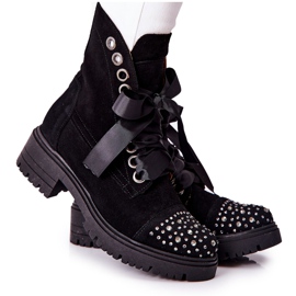 Lewski Shoes Stivali Scamosciati Workery Lewski Scarpe Legate 3069 Nere nero