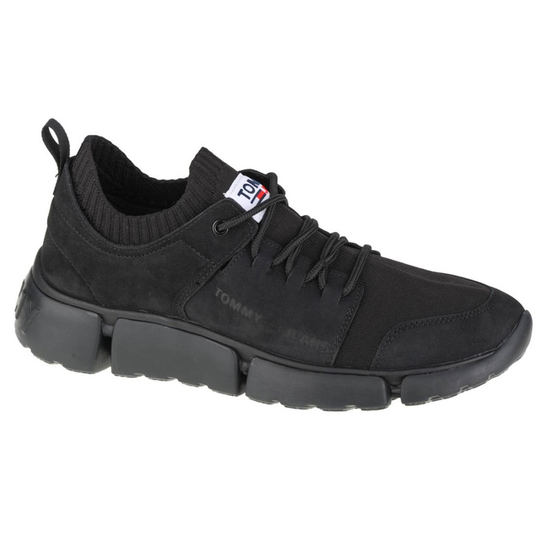 Scarpe Tommy Hilfiger Jeans Chunky Mono Sock Lea Trainers M EM0EM00679-BDS nero