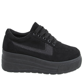 Sneakers nere con zeppa Valens nero