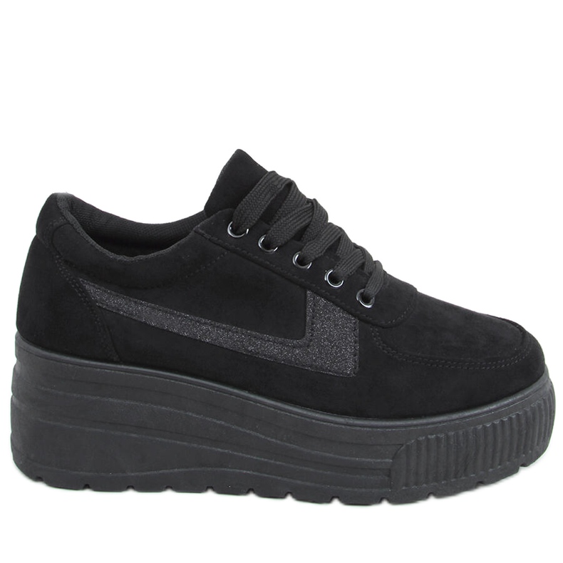 Sneakers nere con zeppa Valens nero