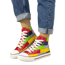 Sneakers alla caviglia Gabby colorate rosso