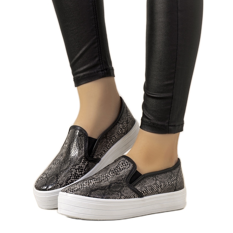 BM Sneakers Slip On Irving grigie nero
