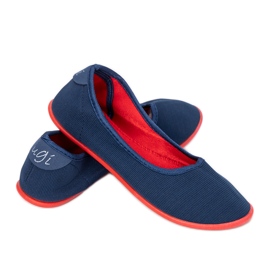 Ballerine per bambini Geneseo blu navy e rosse
