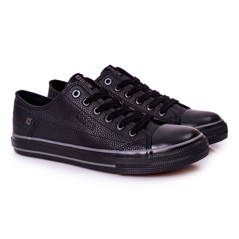 Sneakers da uomo in pelle Big Star II174002 Nere nero