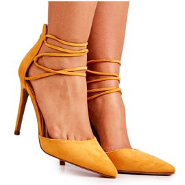 PS1 Elegante pelle scamosciata gialla con tacco alto Loveth giallo
