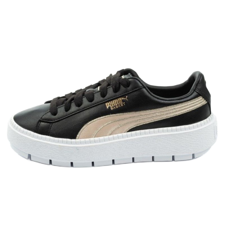 Puma Suede Platform Trace W 367728 01 nero d'oro