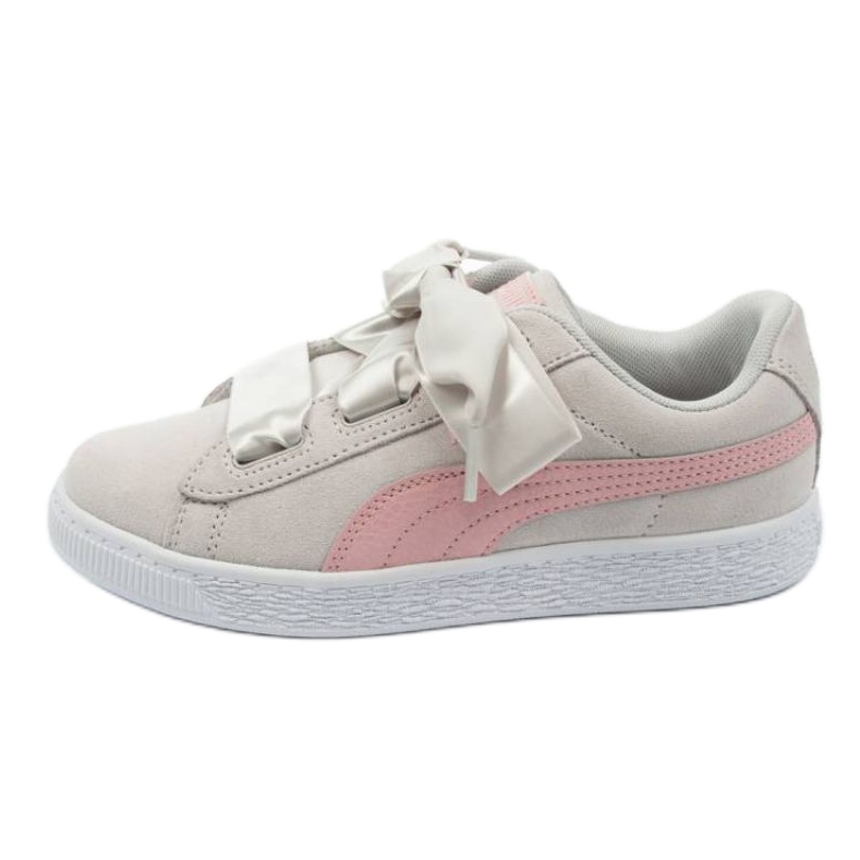Puma Suede Heart Circles Jr 370569 01 scarpe rosa grigio