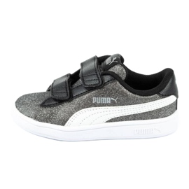 Puma Smash V2 Glitz Glam Jr 367380 04 nero argento