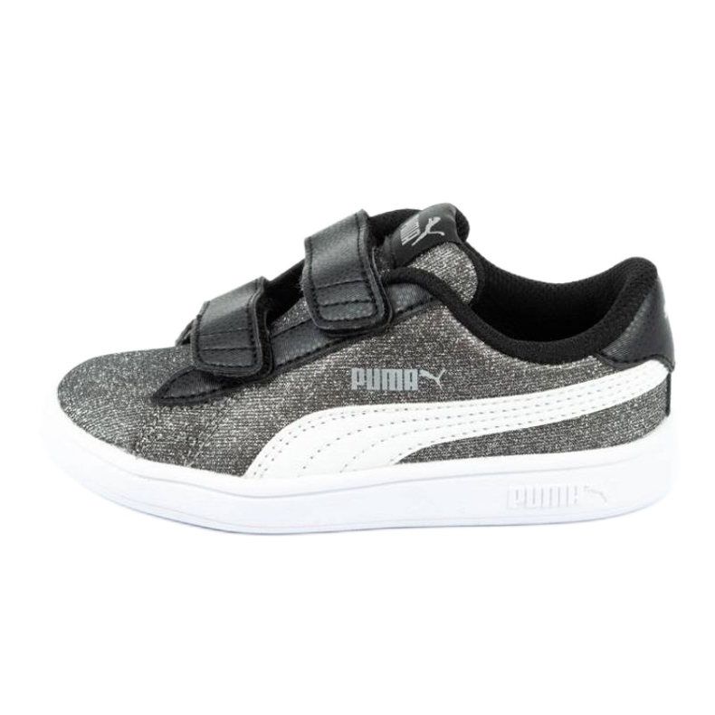 Puma Smash V2 Glitz Glam Jr 367380 04 nero d'argento