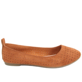Ballerine traforate Amela Camel marrone