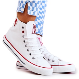 Sneakers Alte In Pelle Big Star JJ274132 Bianche bianco
