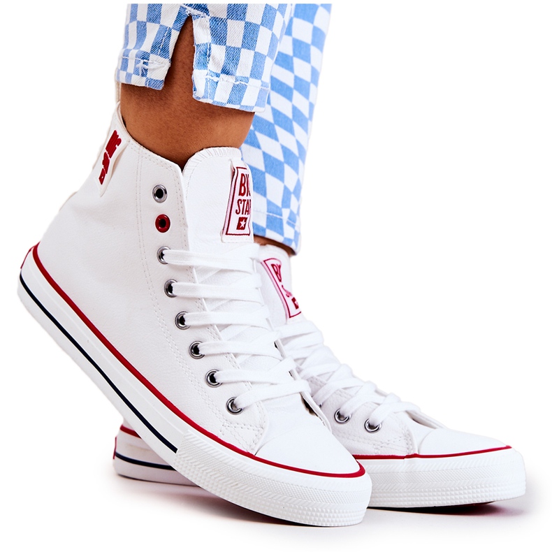 Sneakers Alte In Pelle Big Star JJ274132 Bianche bianca