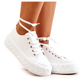 PS1 Sneakers Su Una Piattaforma Suzane Bianca Massiccia