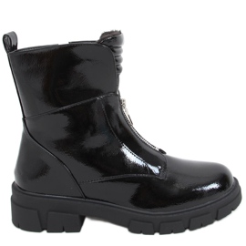 Stivale piatto Haiti Black laccato nero