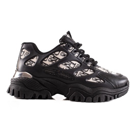 TRENDI Sneakers nere sulla piattaforma nero