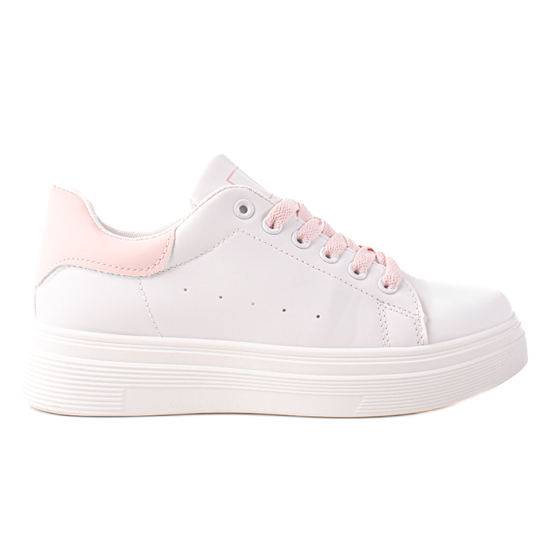 Ideal Shoes Sneakers bianche classiche bianca
