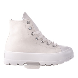 TRENDI Sneakers Alte Sulla Piattaforma bianco