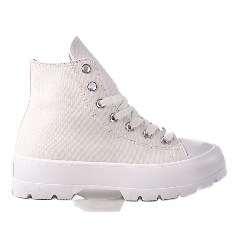 TRENDI Sneakers Alte Sulla Piattaforma bianca