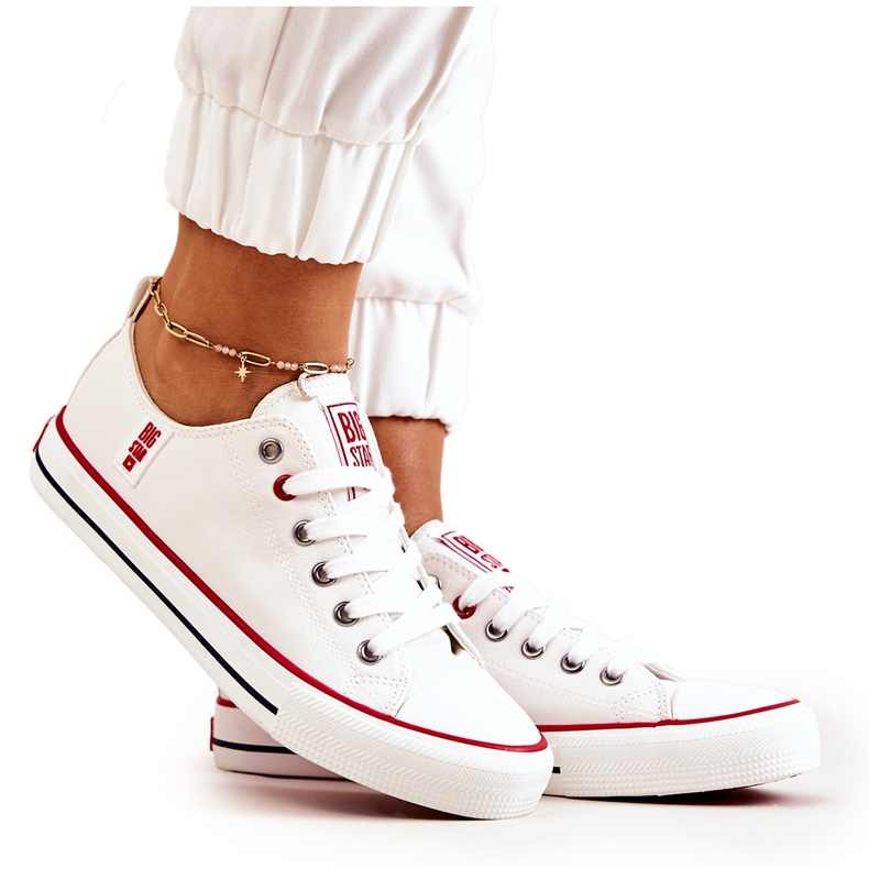 Sneakers in pelle Big Star JJ274130 Bianche bianca