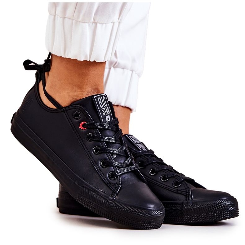 Sneakers Basse in Pelle Big Star JJ274006 Nere nero