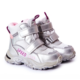 PJ2 Caldi Doposci Con Velcro Argento Percy grigio