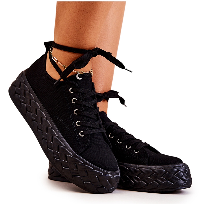 PS1 Sneakers Su Una Piattaforma Suzane Nera Massiccia nero