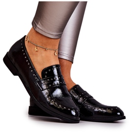 PL5 Mocassini Laccati Con Getti La.Fi Black Maliyah nero