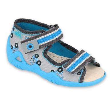Scarpe da bambino Befado gialle 350P027 blu grigio