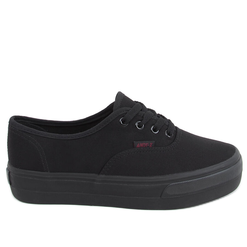 Sneakers con suola alta Donau All Black nero