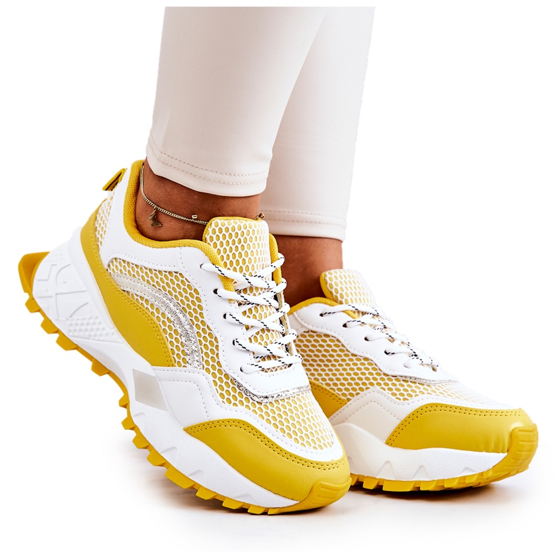 PS1 Scarpe Sportive Sneakers Giallo-Bianco Revenge bianca