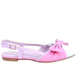 Ballerine con tacco aperto Candy Color rosa