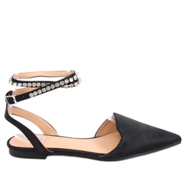 Eleganti ballerine con pietre Dust Black nero