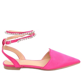 Eleganti ballerine con pietre Dust Fucsia rosa