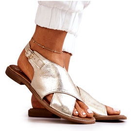 Lewski Shoes Sandali in pelle Lewski 3019 Golden d'oro