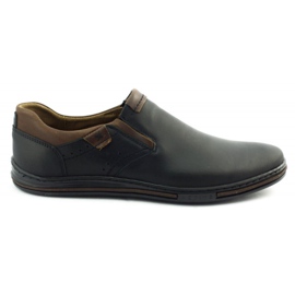 Polbut Scarpe slip-on 401 da uomo nere marrone nero