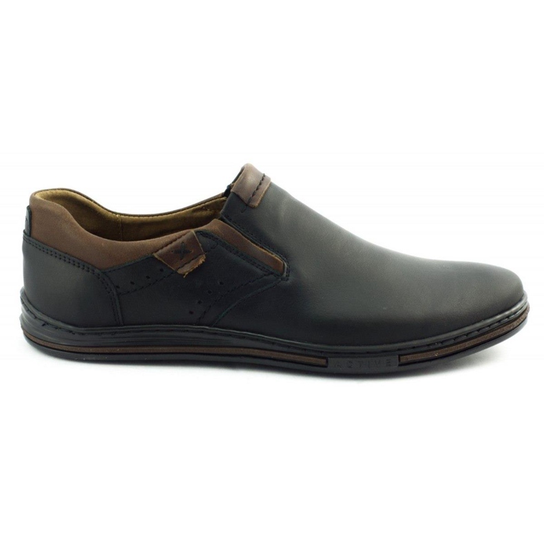 Polbut Scarpe slip-on 401 da uomo nere marrone nero