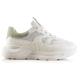 TRENDI Sneakers Alla Moda Con Glitter bianca