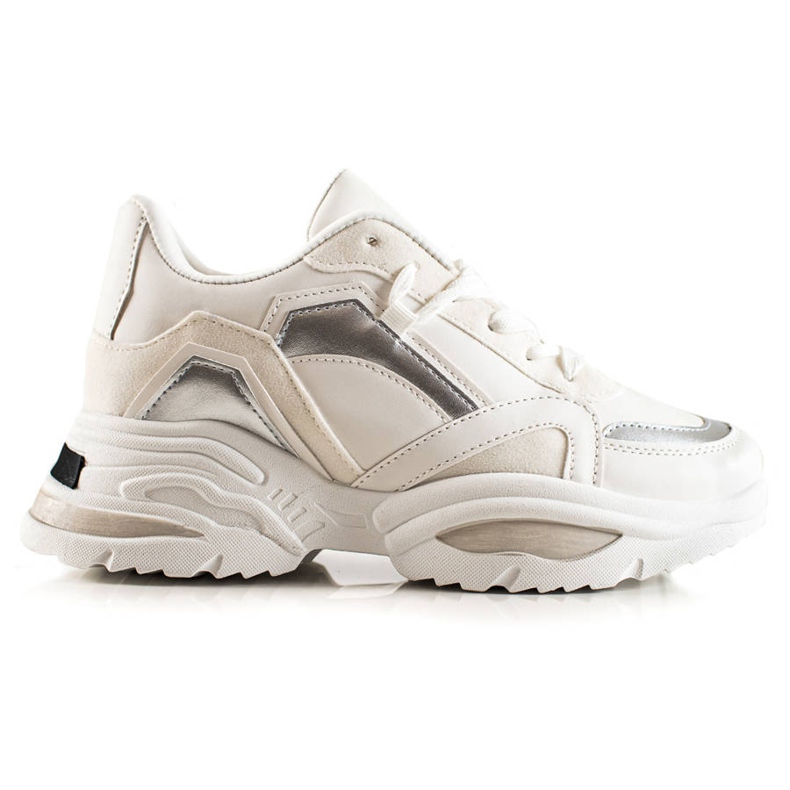 TRENDI Scarpe da ginnastica alla moda beige bianca