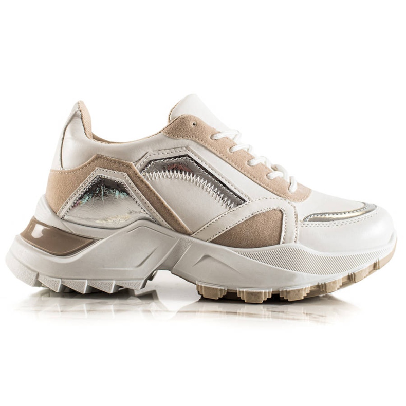 TRENDI Scarpe da ginnastica alla moda bianca multicolore