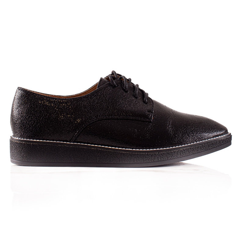 TRENDI Scarpe con lacci scintillanti nero
