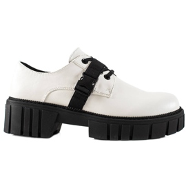 La.Fi Scarpe con plateau con fibbia bianco nero