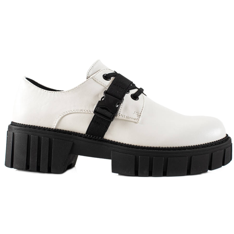 La.Fi Scarpe con plateau con fibbia bianca nero