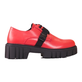 La.Fi Scarpe con plateau con fibbia nero rosso