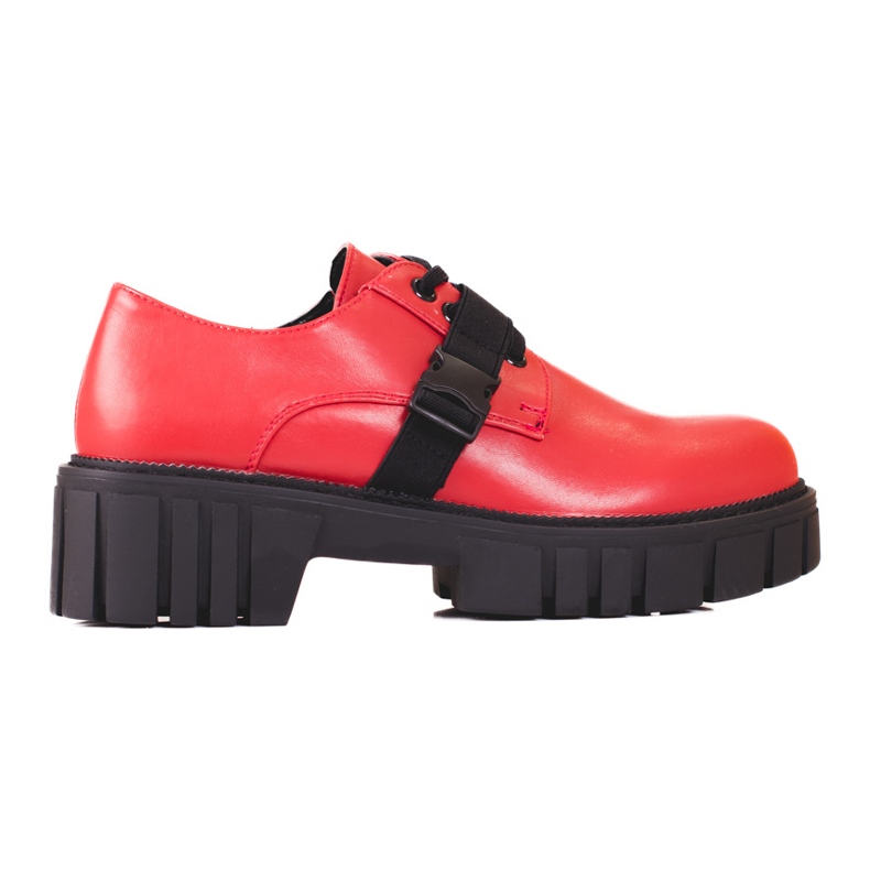 La.Fi Scarpe con plateau con fibbia nero rosso