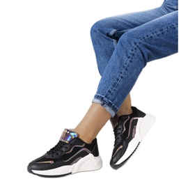 Sneakers Ingram olografiche nere nero argento