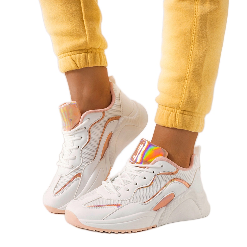 Sneakers Ingram bianche olografiche bianca
