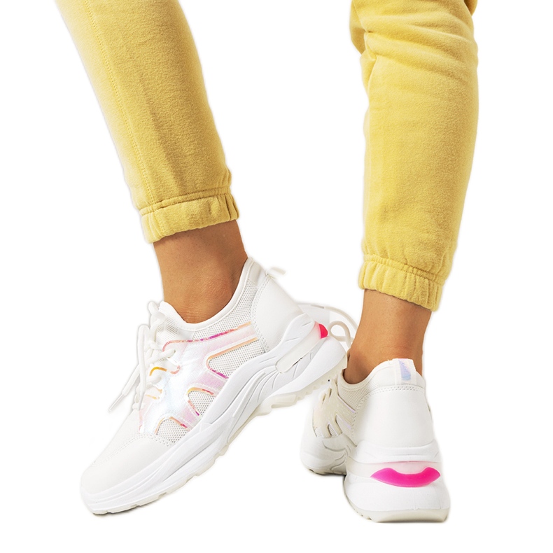 Sneakers Bates rosa e bianche bianca