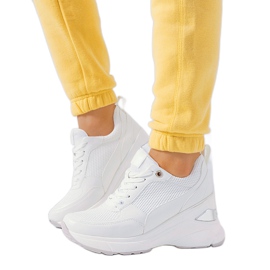 Sneakers bianche con zeppa Cleveland bianco