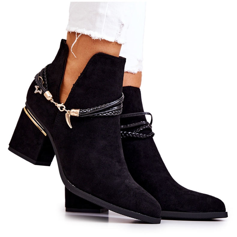 PS1 Stivali Inessa Da Cowboy In Pelle Scamosciata Nera Con Righe nero